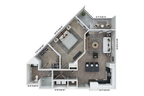 A4 Floor Plan  at Livano Norfolk, Norfolk, 23502